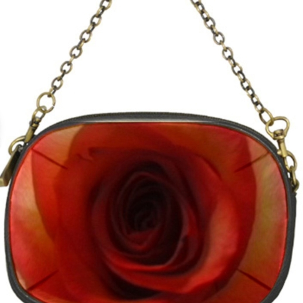 Red Rose Print Women's Bag
